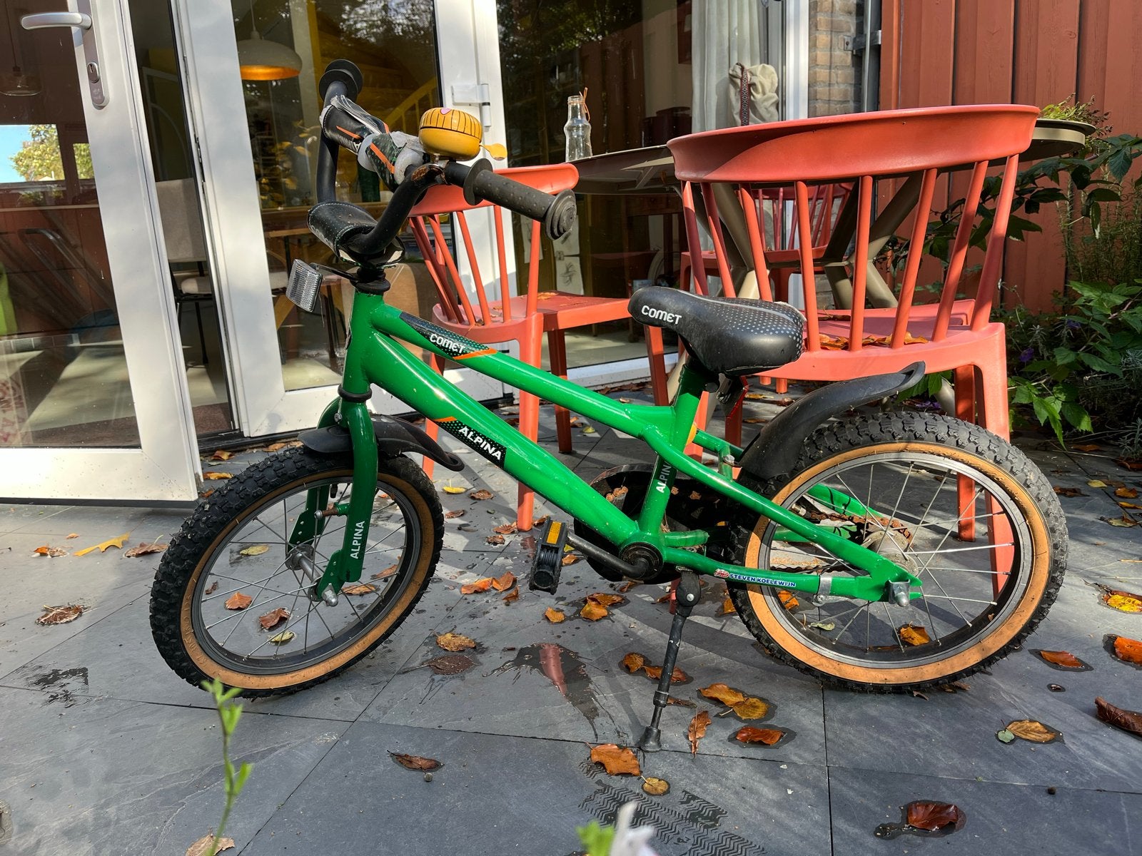 Alpina Comet kinderfiets - Groen - 16 inch, Ophalen, Gebruikt, Terugtraprem, 16 tot 20 inch