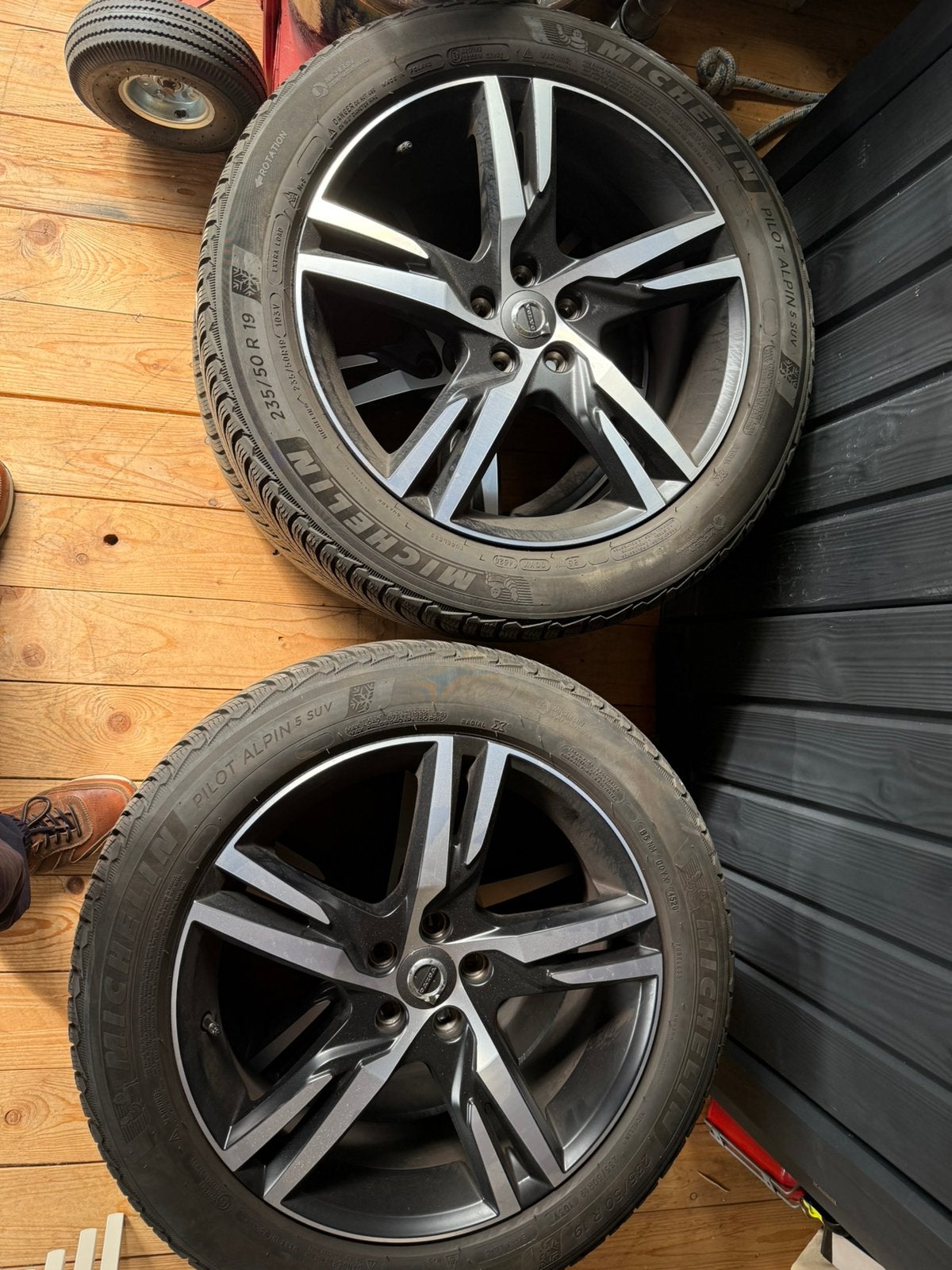 Te koop 4 aluminium velgen Volvo inclusief winterbanden., Ophalen, Velg(en), 16 inch, Winterbanden