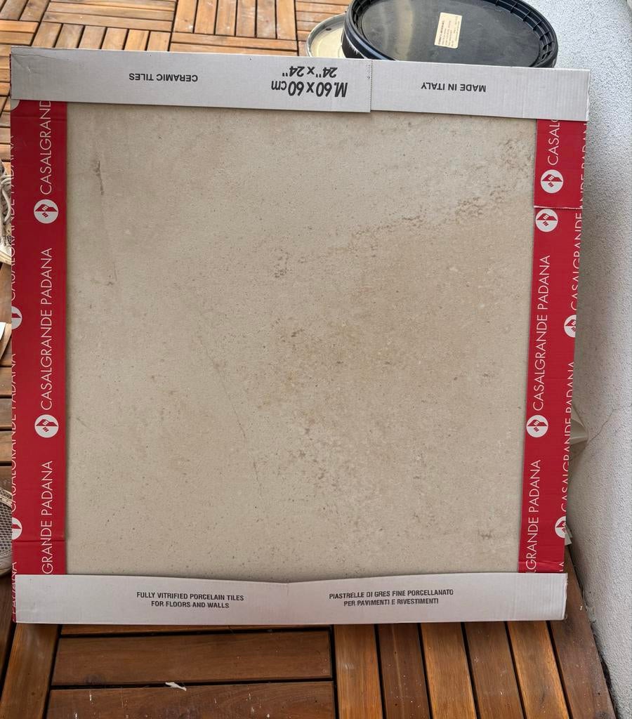 8 beige Casalgrande Padana vloertegels 60x60cm, 60 cm of meer, Keramiek, Nieuw, Ophalen of Verzenden