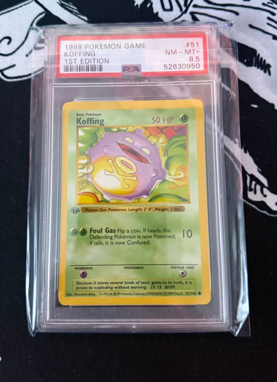 Koffing #51 - 1st Edition Base Set - PSA 8.5, Ophalen of Verzenden, Zo goed als nieuw