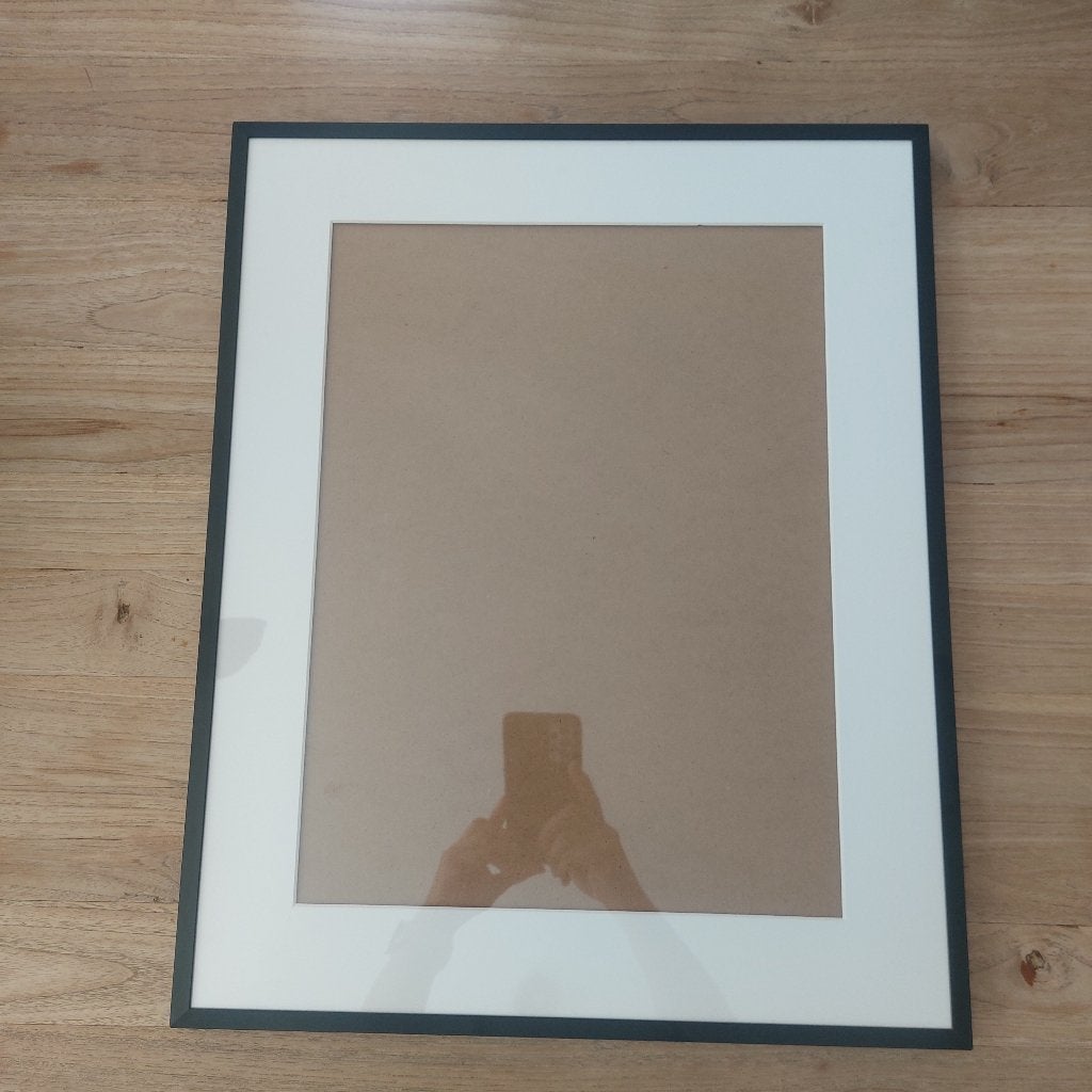 Lomviken Ikea fotolijst/posterlijst zwart 40x50cm, Ophalen, Kunststof, Met passe-partout, 50 cm