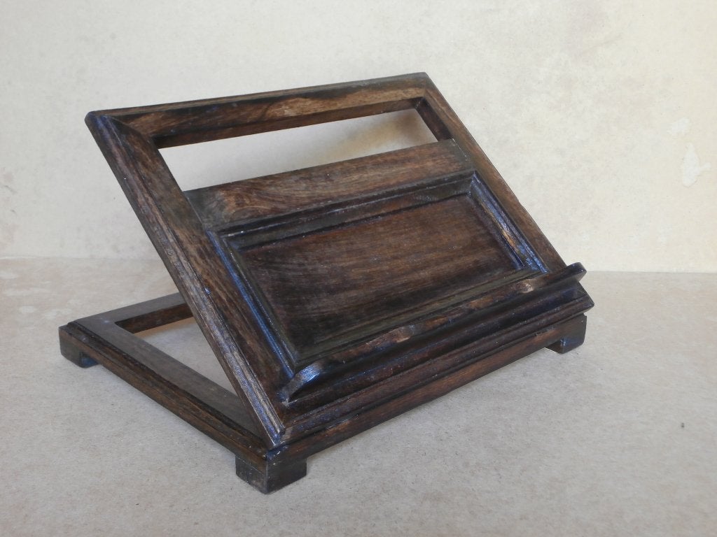 Oud boekenstandaard lessenaar kookboek bijbel standaard hout, Ophalen of Verzenden