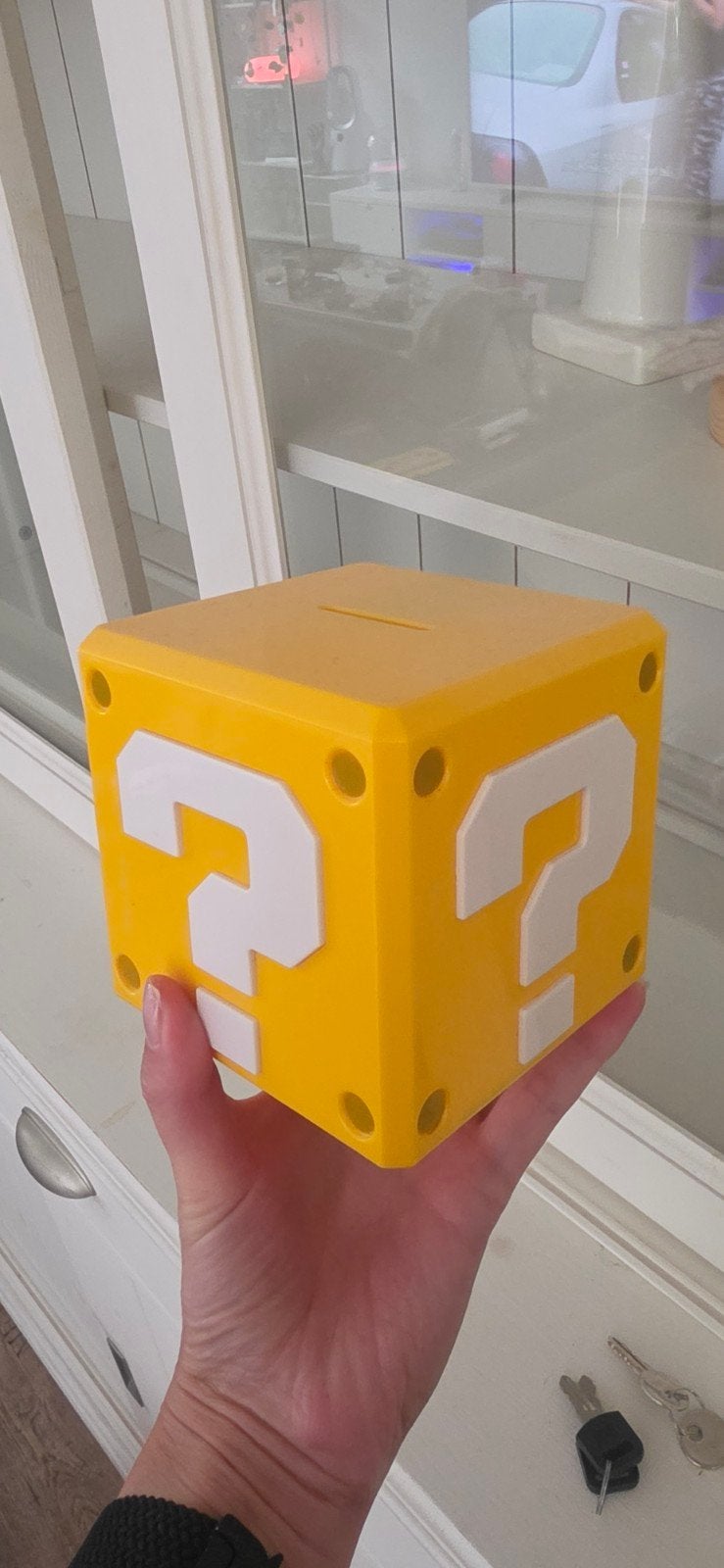 Super Mario Bros Vraagteken Blok Spaarpot, Ophalen of Verzenden, Gebruikt
