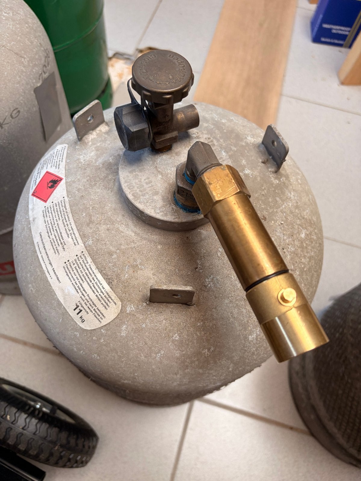 LPG Gasfles met 80% vulstop, Ophalen