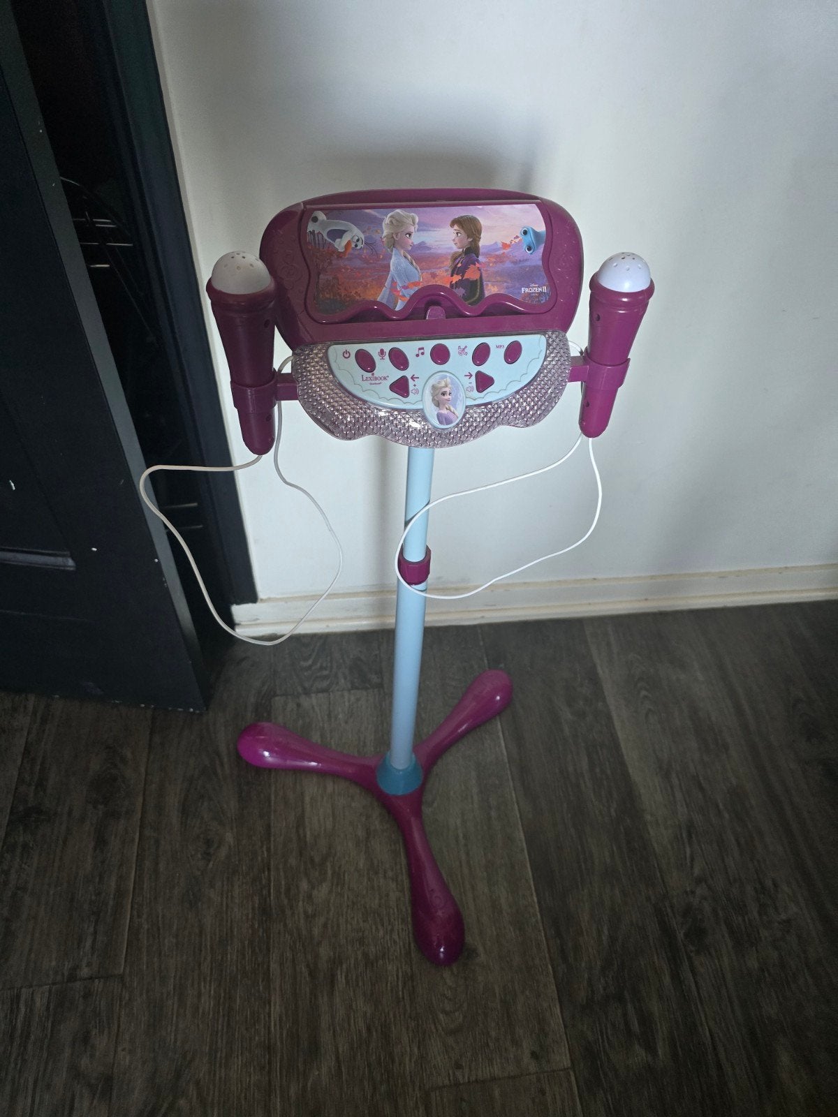 Frozen Karaoke Microfoon met Bluetooth en standaard, Ophalen of Verzenden, Zo goed als nieuw, Jongen of Meisje