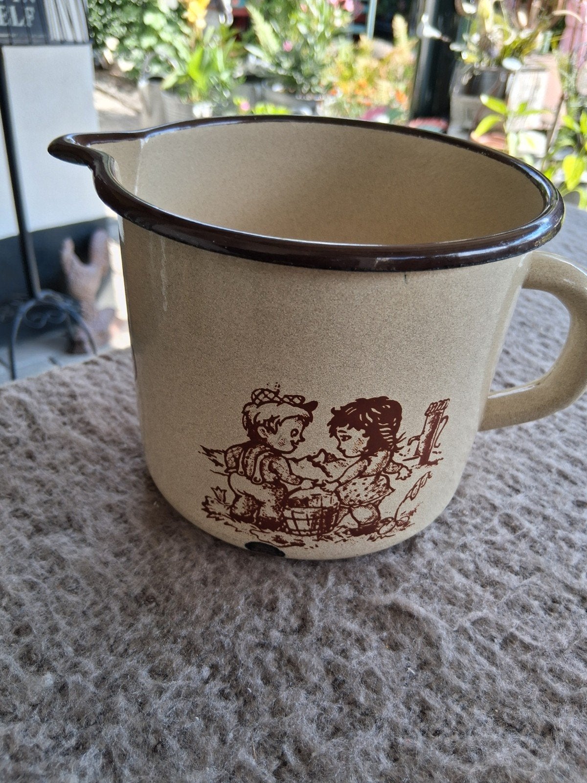 emaille melkkan  vintage, Ophalen