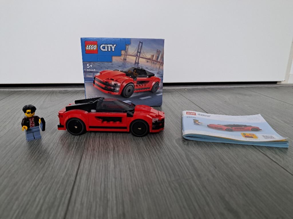 Lego city 60448 rode sportauto sport, City, Lego, Ophalen of Verzenden, Zo goed als nieuw