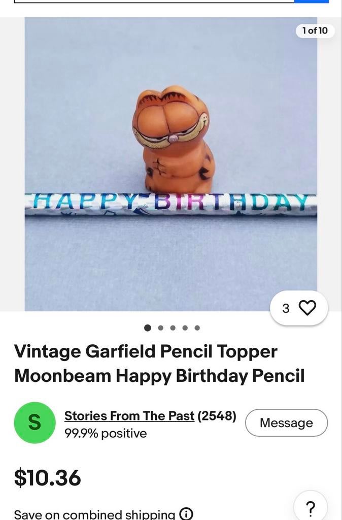 Vintage Garfield potlood toppers - diverse uitvoeringen, Ophalen of Verzenden, Gebruikt