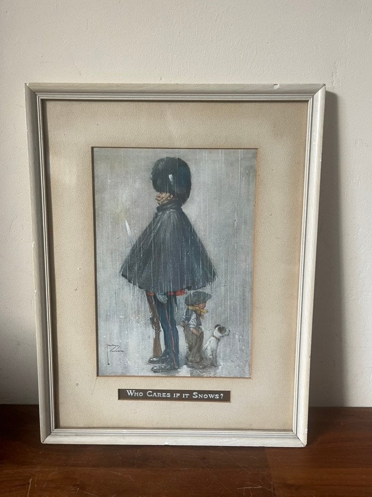 Vintage Lawson Wood prent – Who Cares If It Snows?, Antiek en Kunst, Ophalen of Verzenden