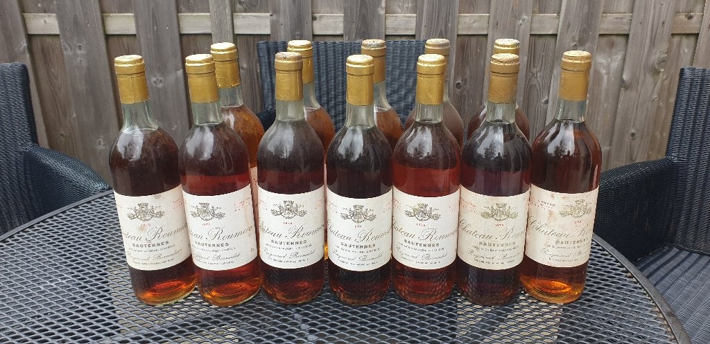 4 X Chateau Rouimieu Sauternes 1979, Verzamelen, Wijnen, Frankrijk, Nieuw, Ophalen of Verzenden, Witte wijn
