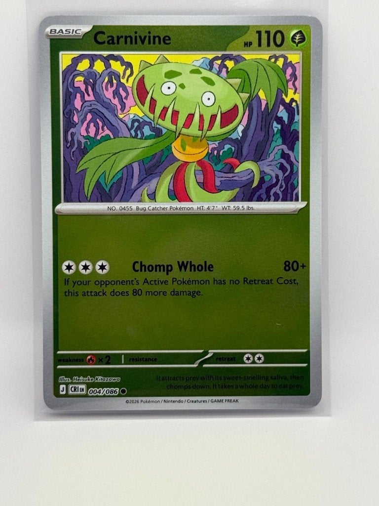 Carnivine [Reverse Holo] #4 Pokémon Chaos Rising 2, Verzenden, Zo goed als nieuw, Losse kaart, Foil