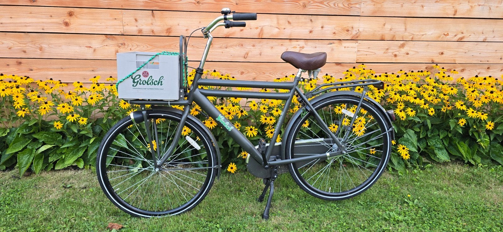 Spirit transportfiets met Grolsch krat - Framehoogte 58 cm, Terugtraprem, Versnellingen, 56 cm of meer, Zo goed als nieuw