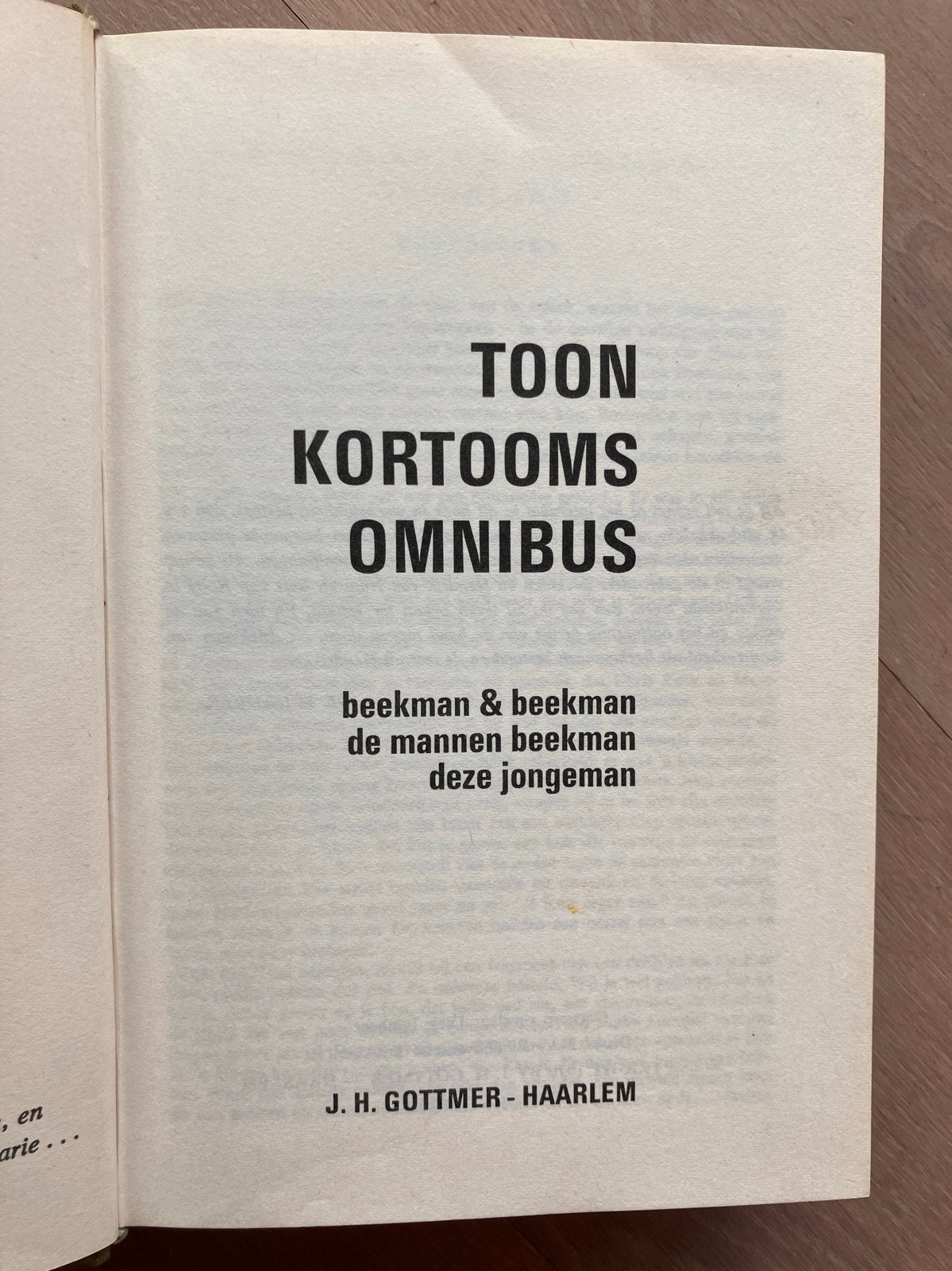 Toon Kortooms Omnibus - Beekman & Beekman, De Mannen Beekman, Ophalen of Verzenden, Gelezen, Nederland