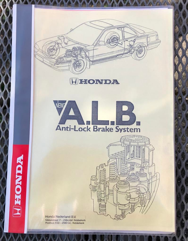 Honda A.L.B. Anti-Lock Brake System Handleiding, Auto diversen, Handleidingen en Instructieboekjes, Ophalen of Verzenden