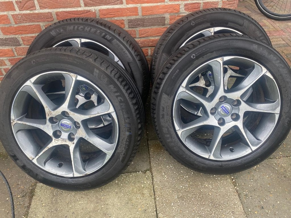 Volvo Portunus Ocean Race velgen 4x Michelin 225 50 17 inch, Ophalen, Gebruikt, Banden en Velgen, 17 inch
