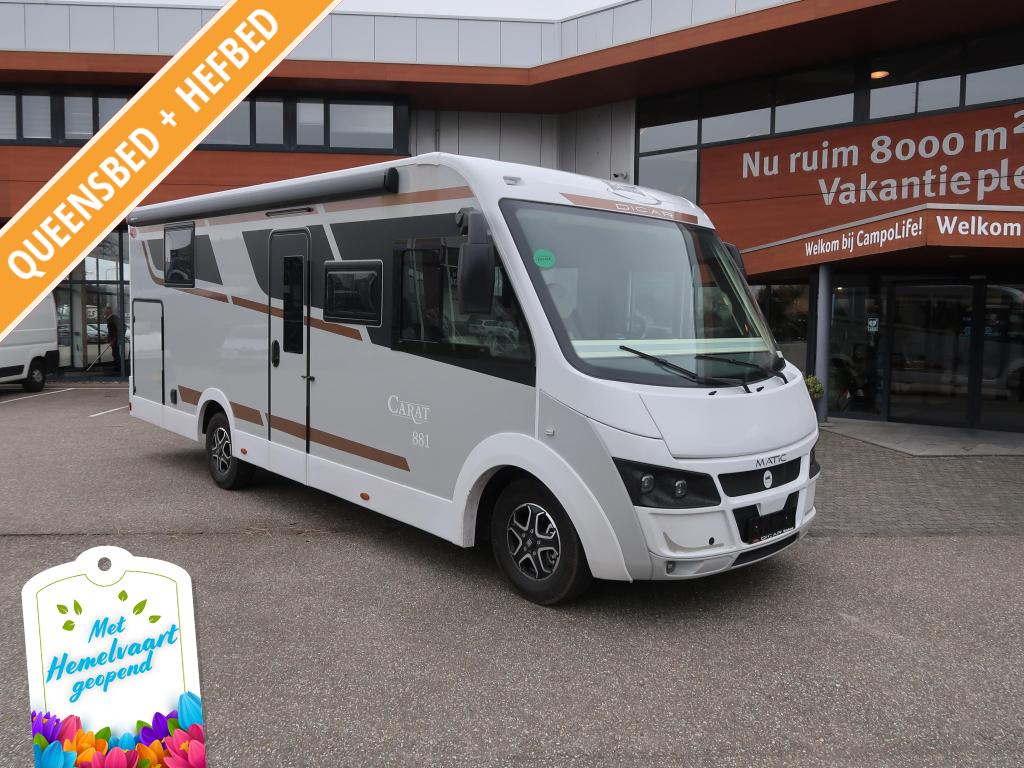 McLouis Carat 881 G QUEENSBED EN HEFBED, Ringverwarming, Fiat, Diesel, Luifel