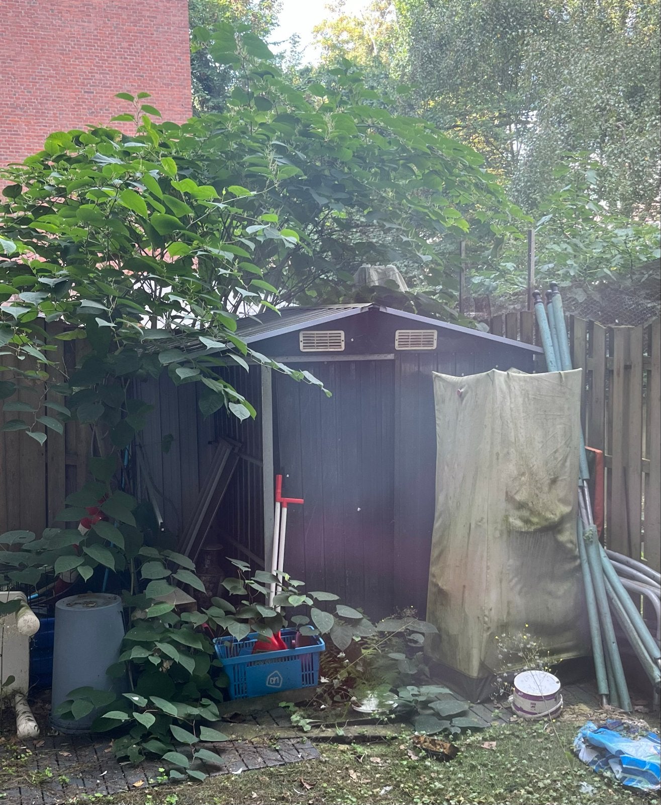 Gratis schuurtje zelf demonteren - 1,80x1,60m, Ophalen, Gebruikt, Metaal, Overige typen