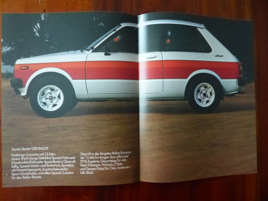 Toyota Starlet Cup 1979 brochure, Verzenden, Zo goed als nieuw, Toyota