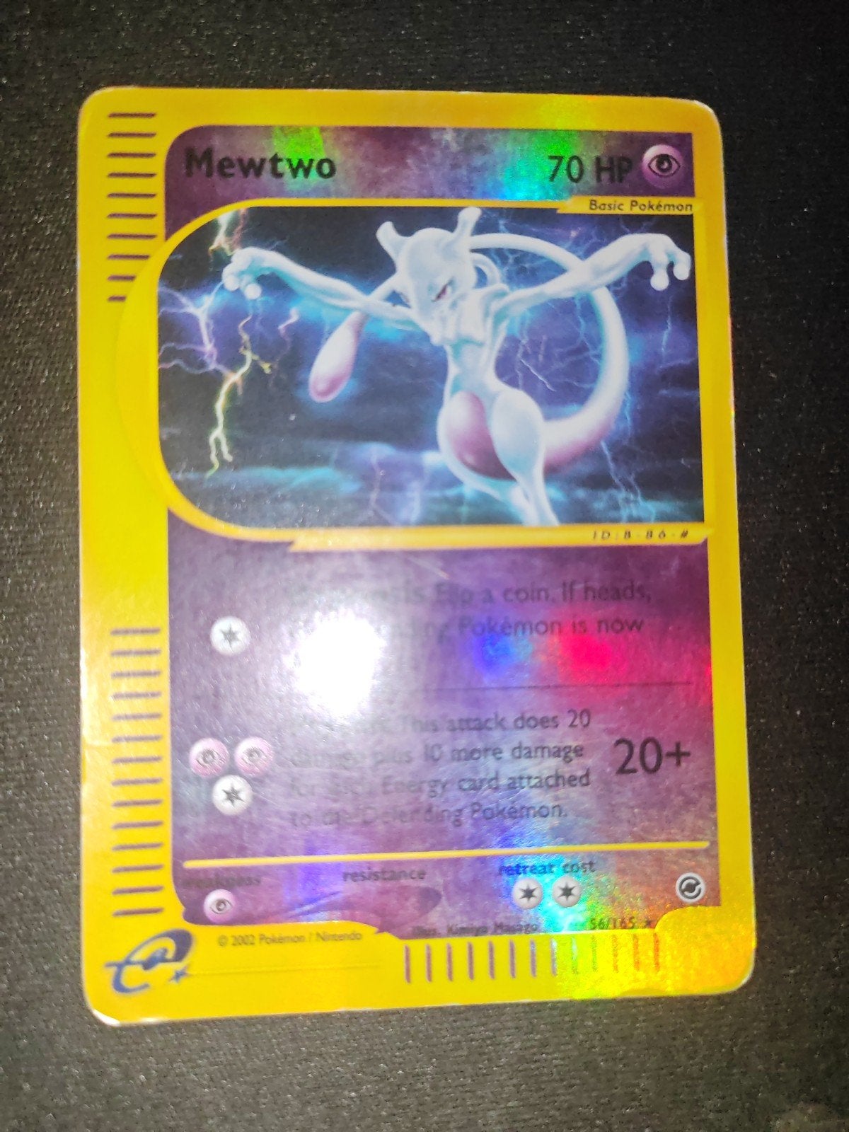 Reverse holo Mewtwo 56/165 PR, Ophalen, Gebruikt, Losse kaart, Foil