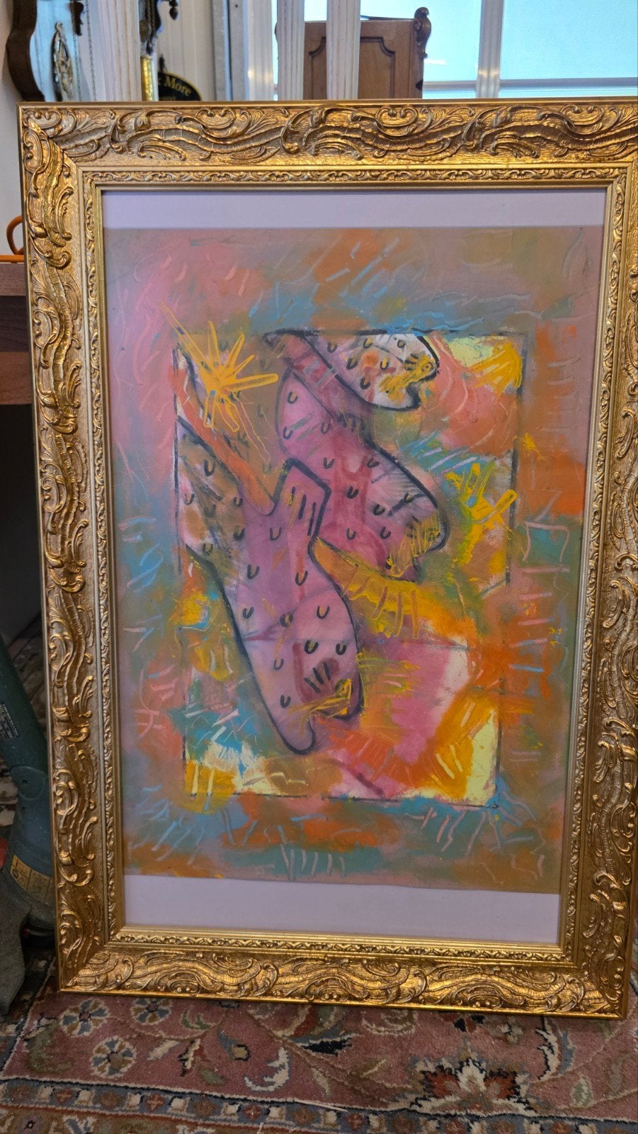 groot schilderij Viola Holt, Antiek en Kunst, Ophalen