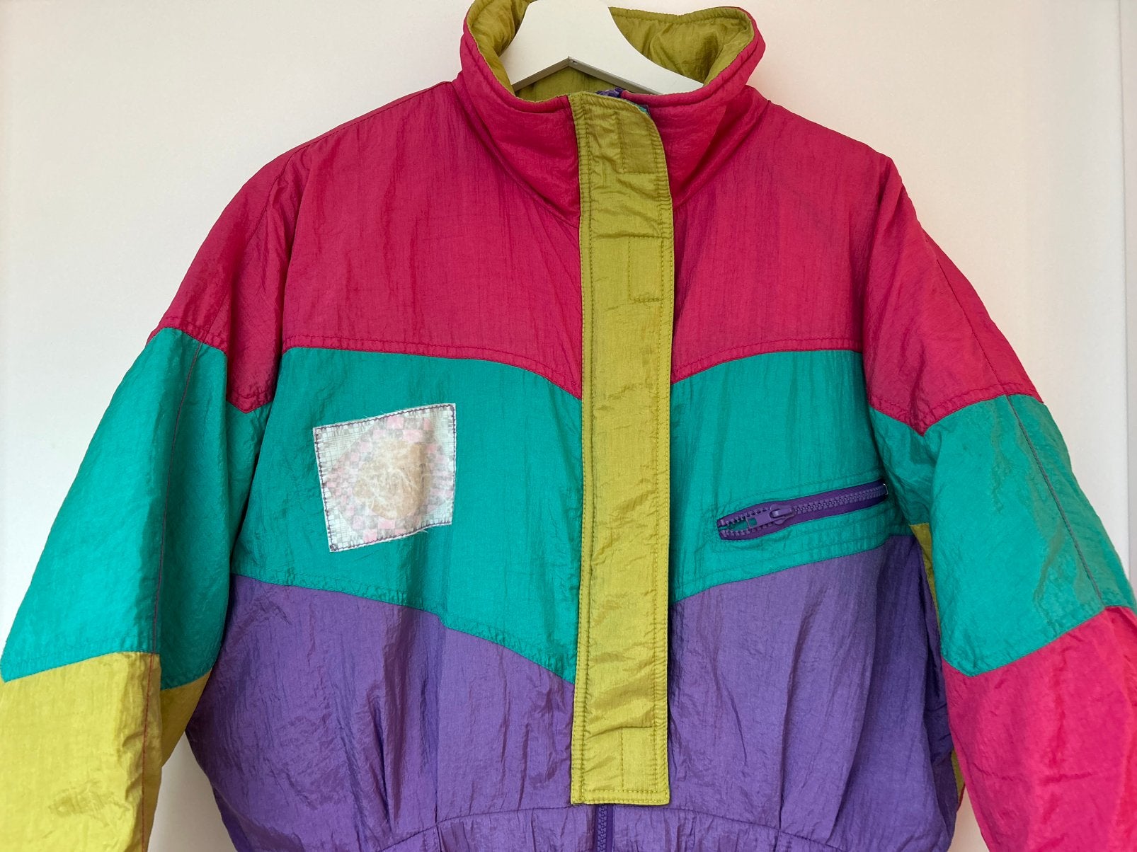 Retro Vintage Fout Skipak mt.42, Kleding | Dames, Ophalen of Verzenden, Gedragen, Maat 42/44 (L), Pak