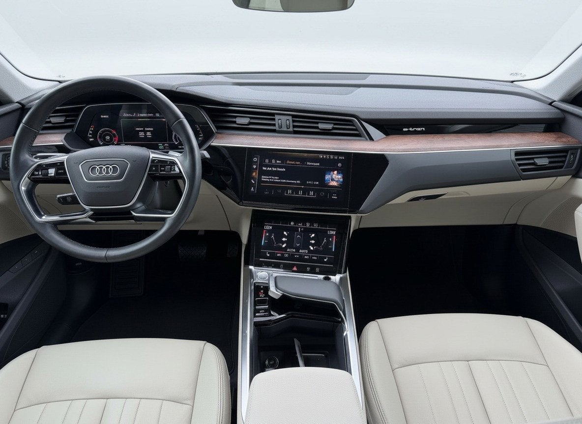 Audi E-tron Sportback 55 quattro Business edition Plus 95 kW, Auto's, Beige, 95 kWh, 1583 min, Leder