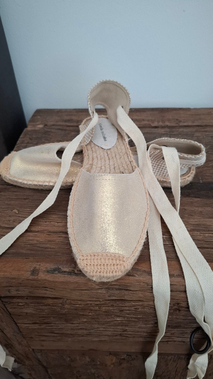 Espadrilles goudkleurige nieuw Maat 39, Ophalen, Nieuw, Overige kleuren