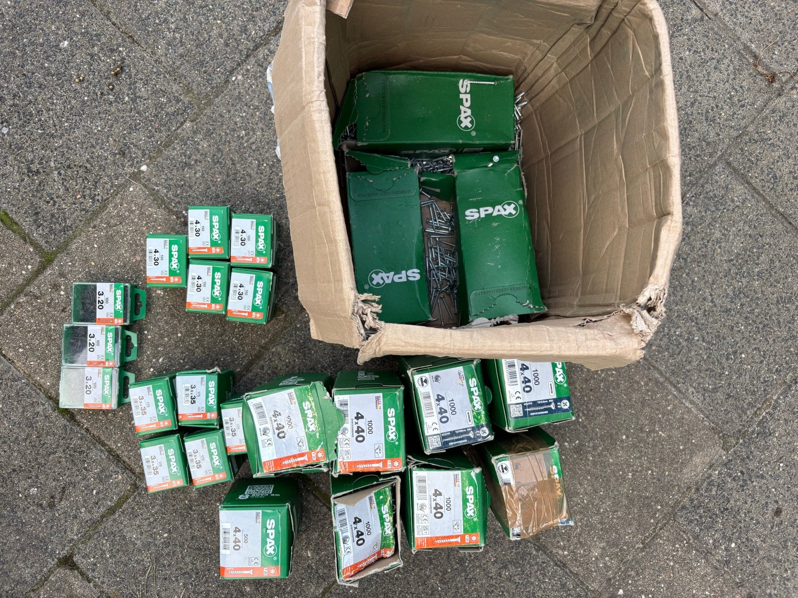 Spax Schroeven Mix - Diverse Maten en Hoeveelheden, Doe-het-zelf en Verbouw, Ophalen, Gebruikt, Minder dan 50 mm, Schroeven