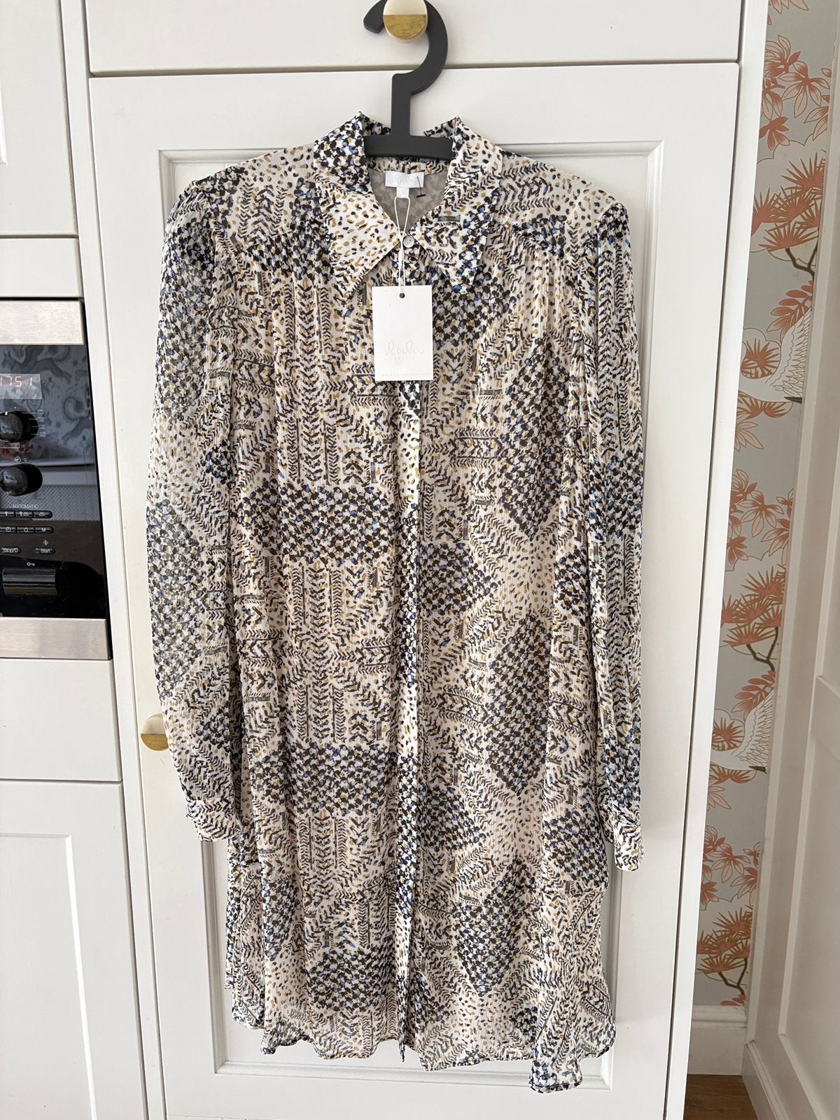 Lala Berlin Jurk met print - Nieuw met kaartjes, Beige, Nieuw, Ophalen of Verzenden, Maat 36 (S)