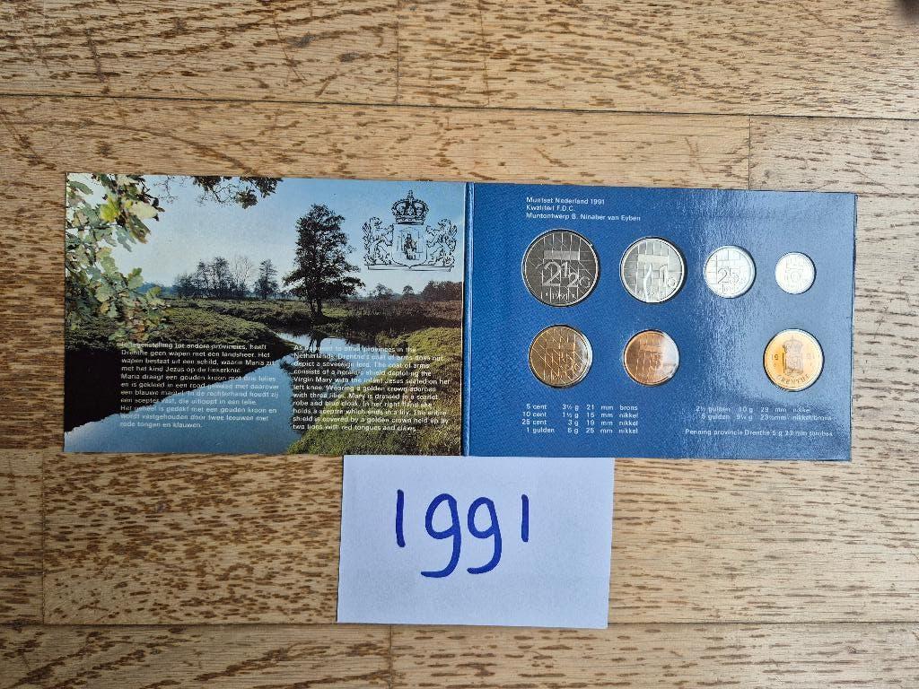 FDC Muntset Nederland 1991, Verzenden, Koningin Beatrix, Overige waardes, Setje