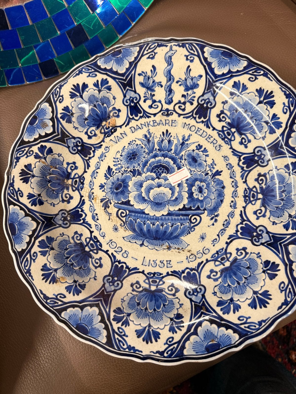 Delfts Blauw Gedenkbord 1928-1956 Lisse, Ophalen