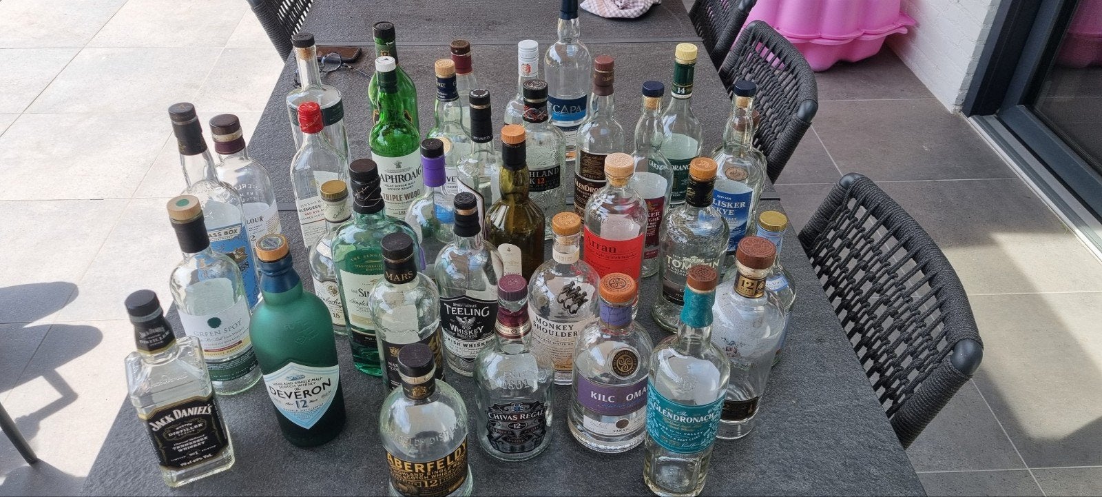 Diverse lege drankflessen voor decoratie of knutselen, Verzamelen, Ophalen, Gebruikt
