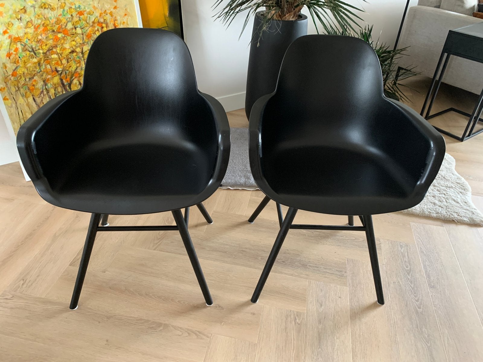 2 eetkamerstoelem Albert Kuip van Zuiver, Ophalen, Kunststof, Gebruikt, Twee