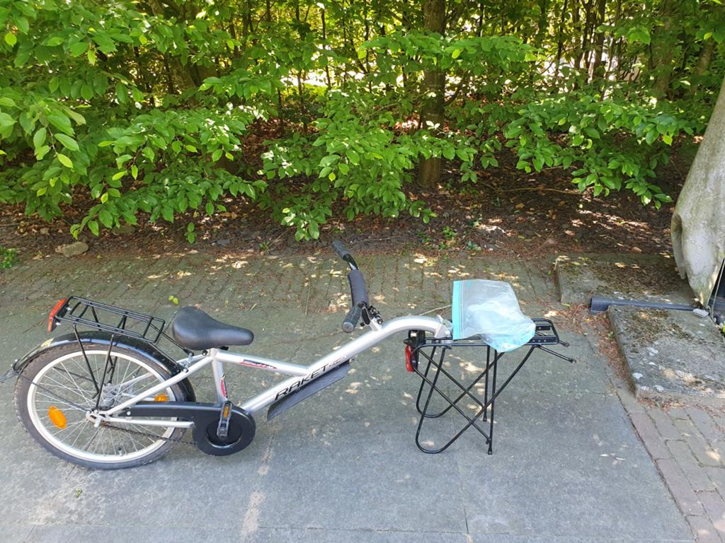 Raket Shuttle Tandembike - Fietsaanhanger voor kinderen, Ophalen, Minder dan 10 versnellingen, Gebruikt, Minder dan 49 cm