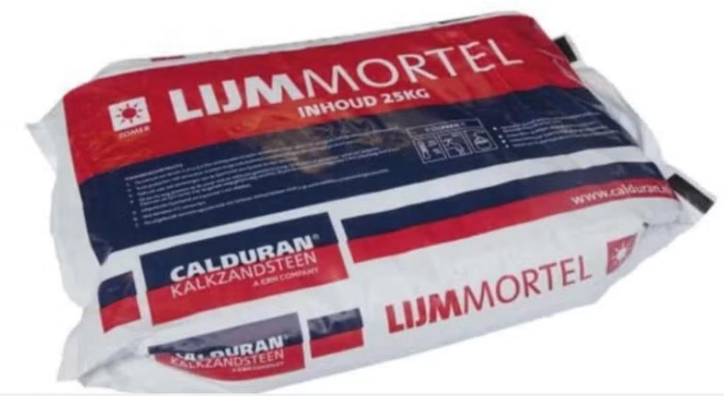 10 zakken professionele lijmmortel voor kalkzandsteen 25kg, Doe-het-zelf en Verbouw, Metselstenen, Ophalen, Nieuw, Kalkzandstenen