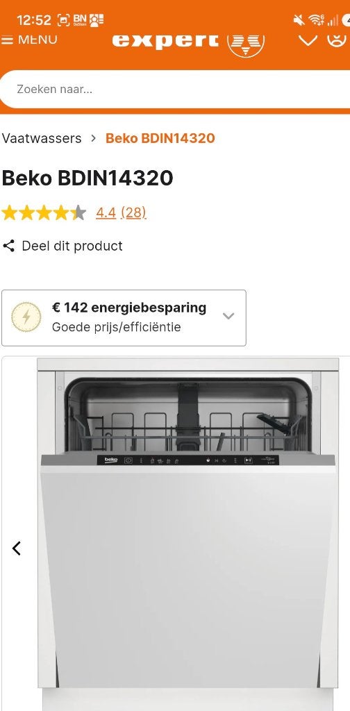 Inbouw vaatwasser Beko, Ophalen, Minder dan 85 cm, Zo goed als nieuw, Inbouw