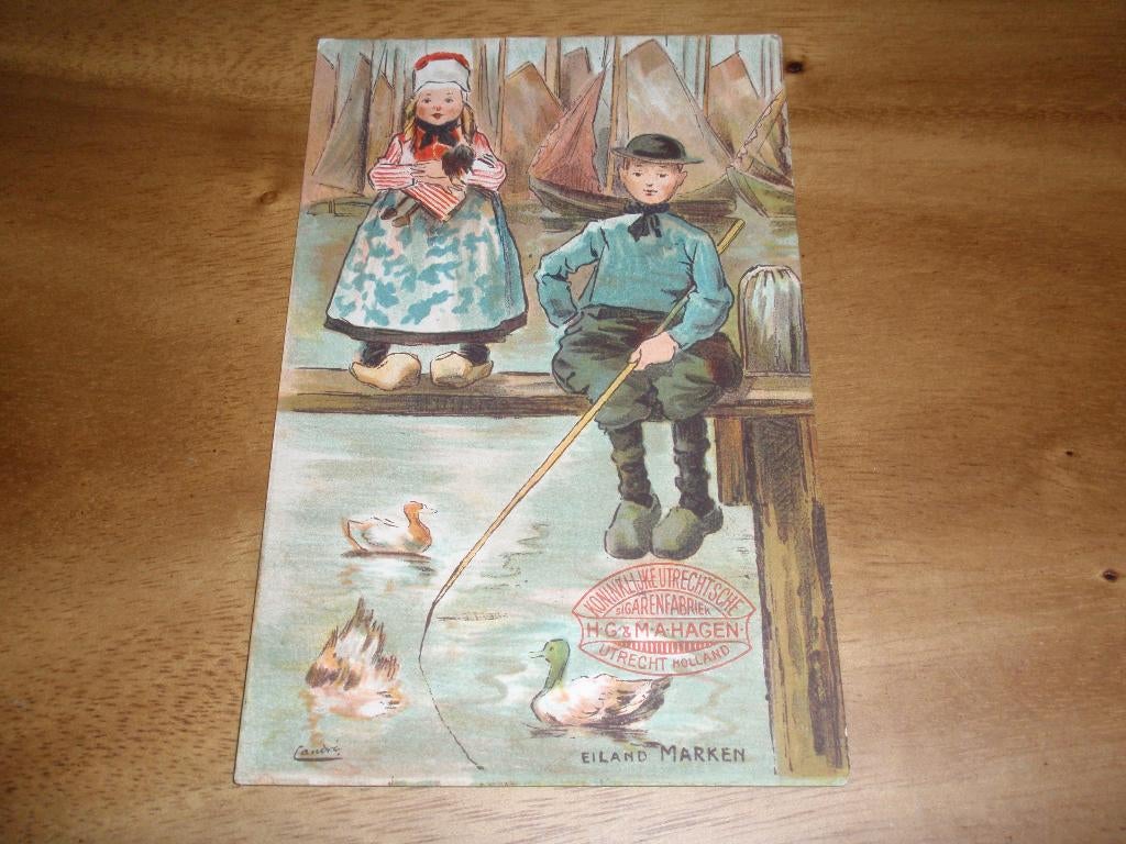( Gebreken ) Reclamekaart MA Hagen Sigaren Marken Reclame, Verzenden, Voor 1920, Gelopen, Noord-Holland