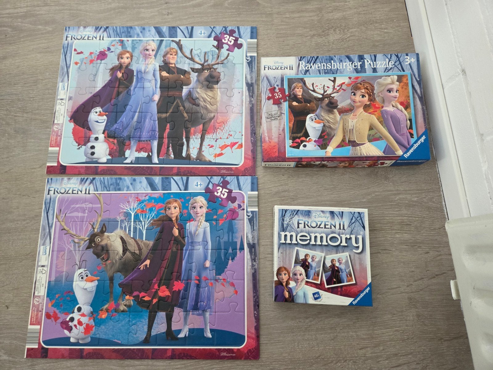 Frozen puzzels en memory, Ophalen of Verzenden, 10 tot 50 stukjes, Zo goed als nieuw, 4 tot 6 jaar