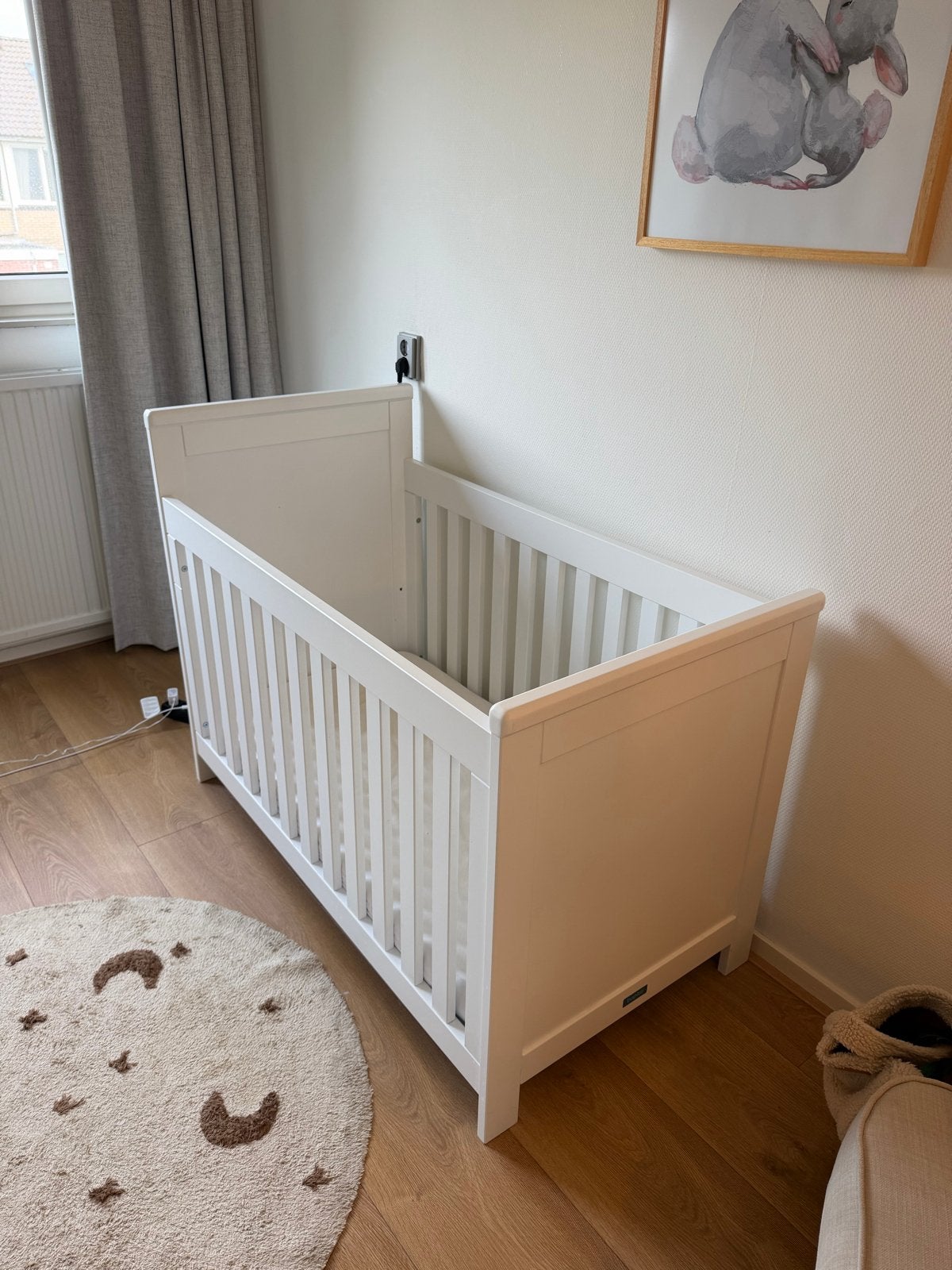 Bopita ledikant wit 120x60 met Celsius Medical matras, Kinderen en Baby's, Ophalen, Zo goed als nieuw, Minder dan 140 cm, Matras