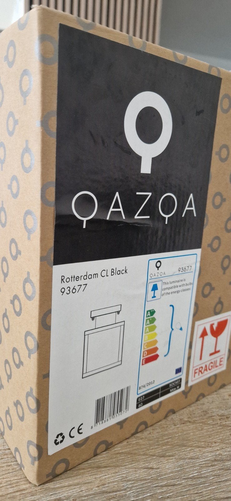 QAZQA Rotterdam CL Black Buitenlamp E27 - Nieuw in doos, Ophalen of Verzenden