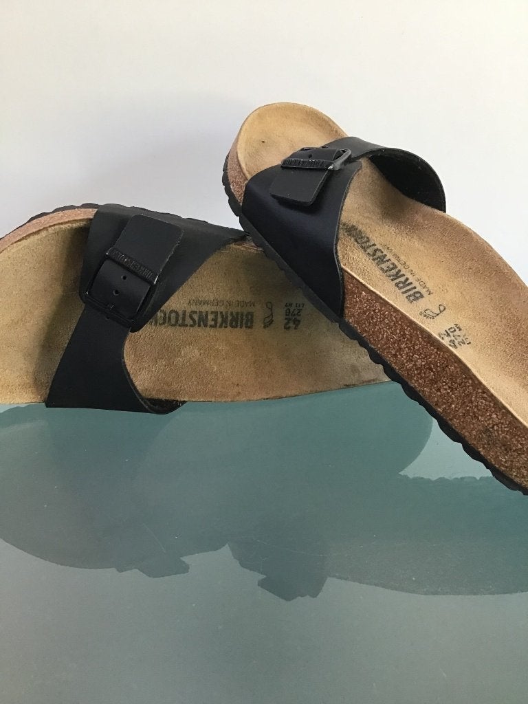 Birkenstock 42 Madrid | Zwart | Gratis verzenden, Slippers, Verzenden, Zwart, Nieuw