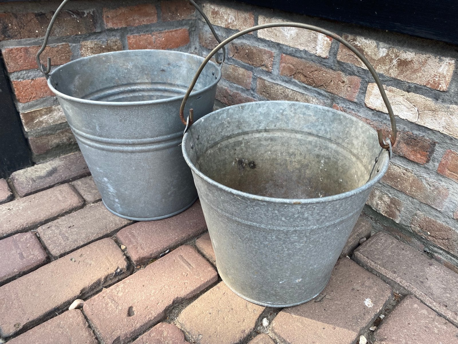 Vintage zinken emmers, Ophalen of Verzenden