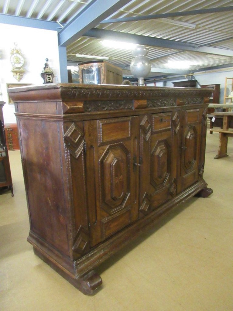 Oer 11573 heel mooi antiek 18e eeuws eikenhouten dressoir, Ophalen