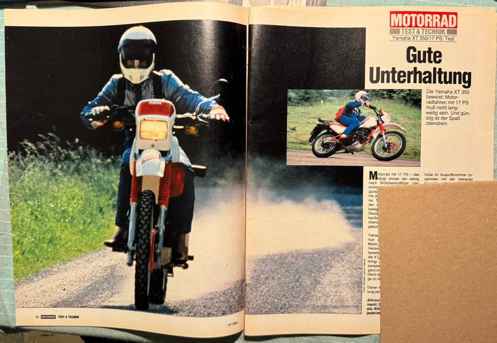 Test 1986 Yamaha XT350, Verzenden, Zo goed als nieuw, Motoren