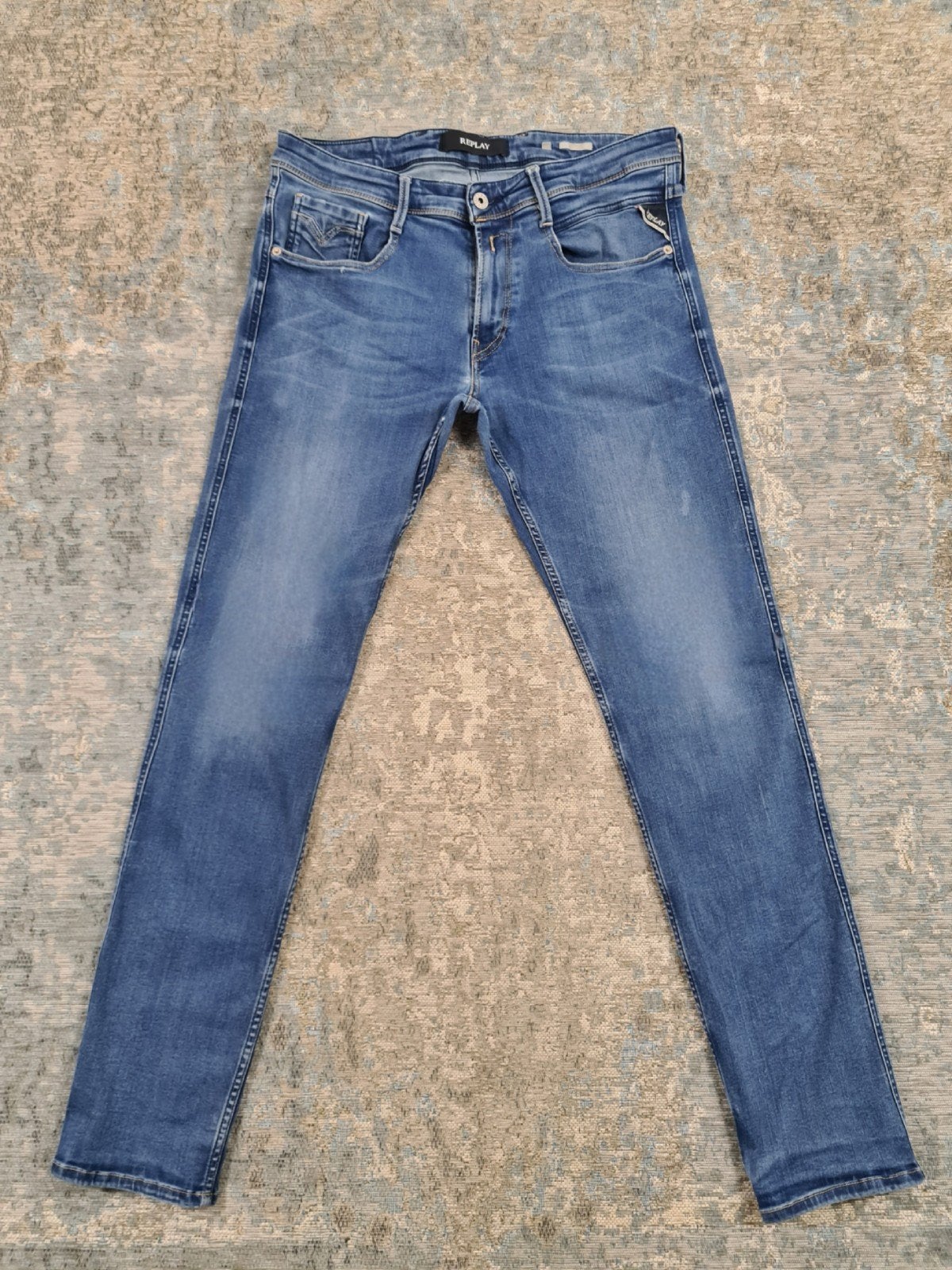 Replay ANBASS W33 L32 Slim STRETCH Bronno3332 Blauw, Blauw, Wolvenstraat 19, 1016EN, Amsterdam, Ophalen of Verzenden, Zo goed als nieuw