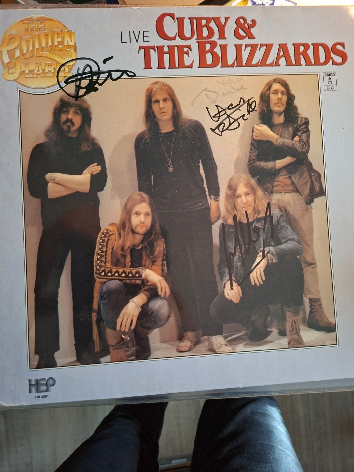 Gesigneerde LP Cuby + Blizzards, LP, Rock, Gebruikt, Gesigneerd