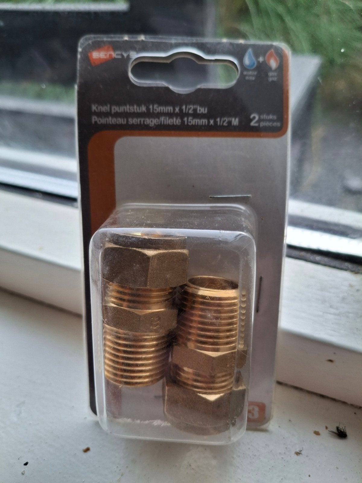 Sencys knel puntstuk 15mm x 1/2" bu (2 stuks), Ophalen of Verzenden, Nieuw, Overige merken, Overige typen