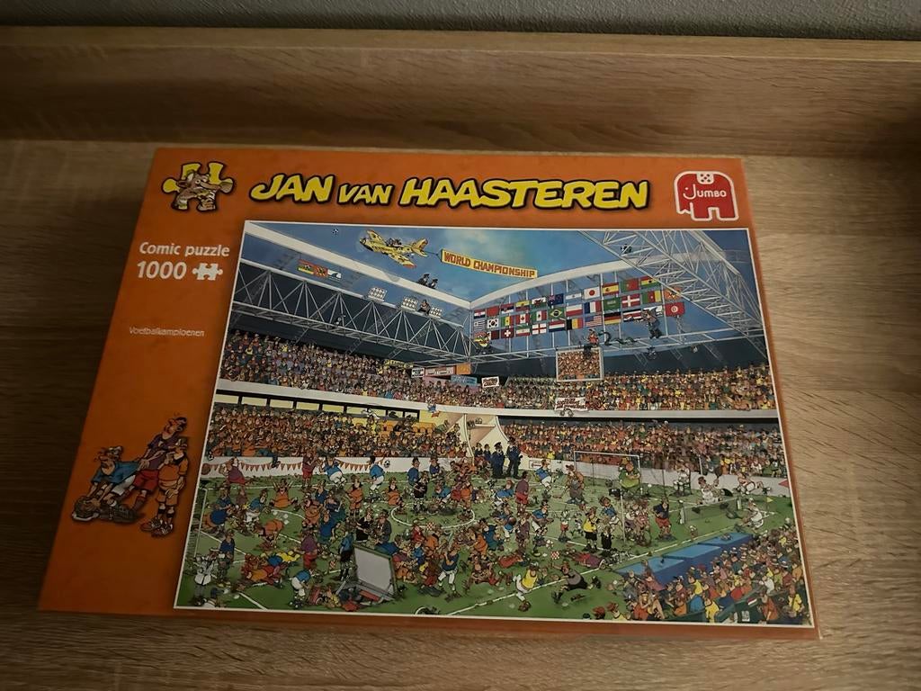 Jan van Haasteren WK Voetbalpuzzel 1000 stukjes, Ophalen, 500 t/m 1500 stukjes, Gebruikt, Legpuzzel