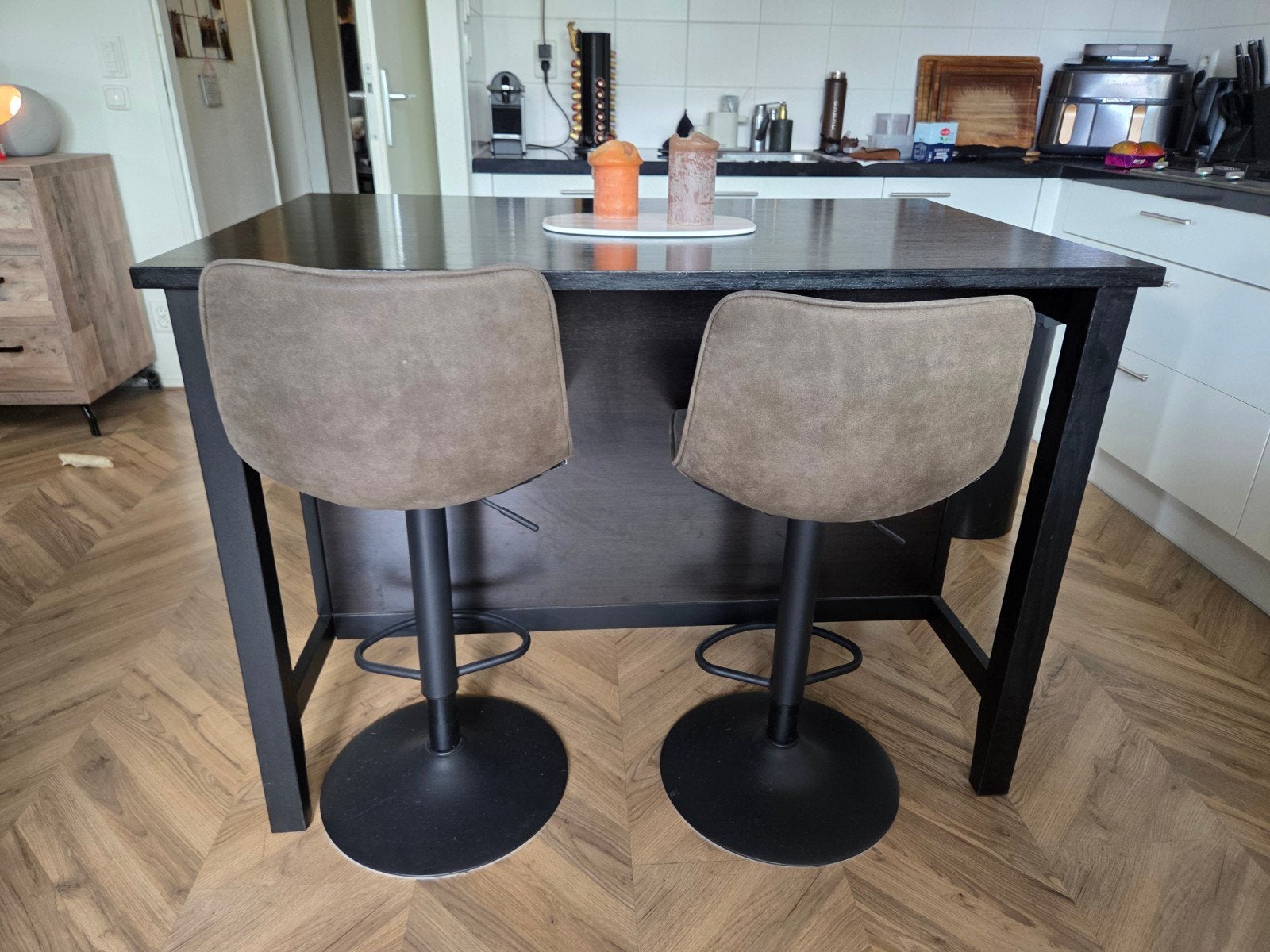 IKEA bar/bartafel – zwart – met opbergruimte, Ophalen, Gebruikt