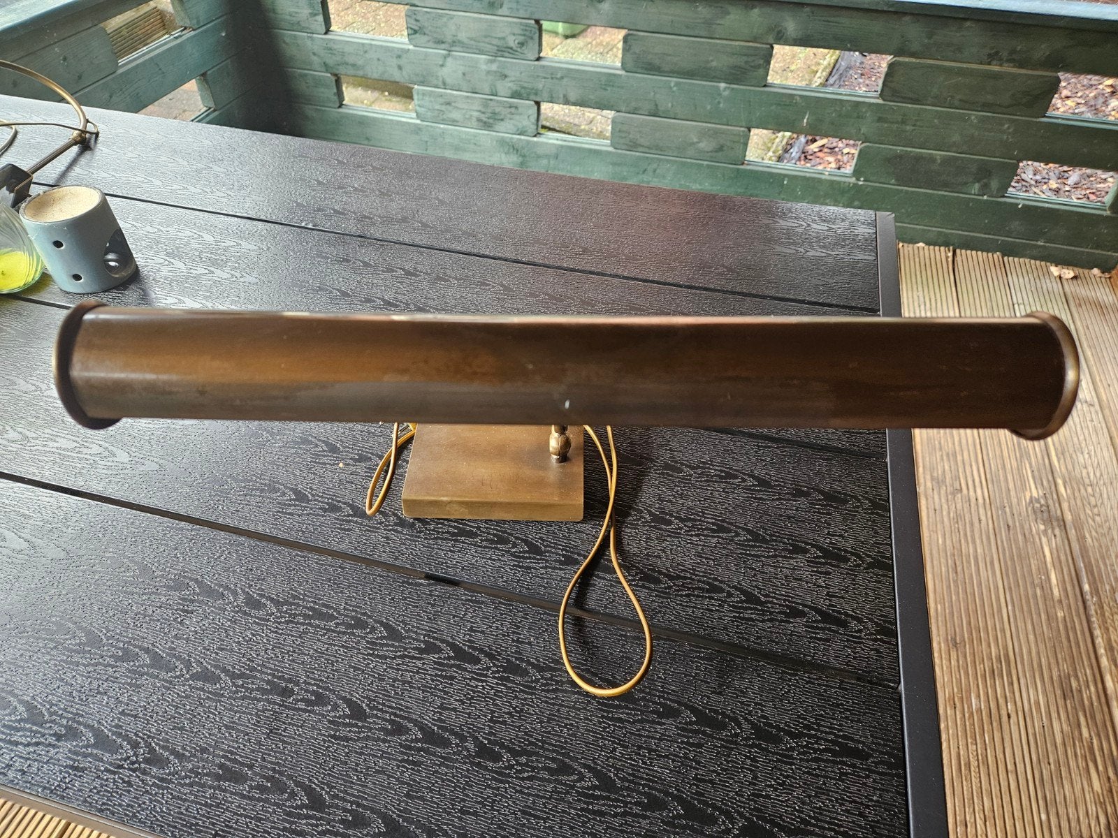 orgel piano lamp, Ophalen of Verzenden, Gebruikt, Bruin